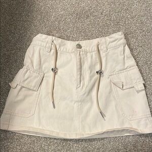Princess Polly Cream Mini Skirt with Pockets